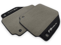 Gray Floor Mats For Ferrari F8 Tributo 2019-2022 With Alcantara Leather - AutoWin
