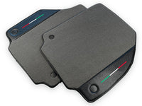 Gray Floor Mats For Ferrari F8 Tributo 2019-2022 With Carbon Leather - AutoWin