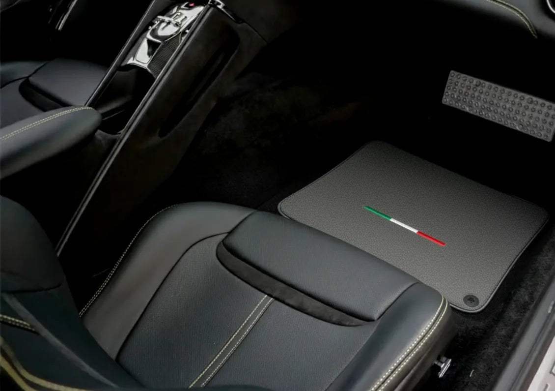 Gray Floor Mats For Ferrari Roma (2021-2027) Italian Edition