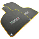 Gray Floor Mats for Lamborghini Huracan EVO (2014-2023) with Yellow Trim - AutoWin