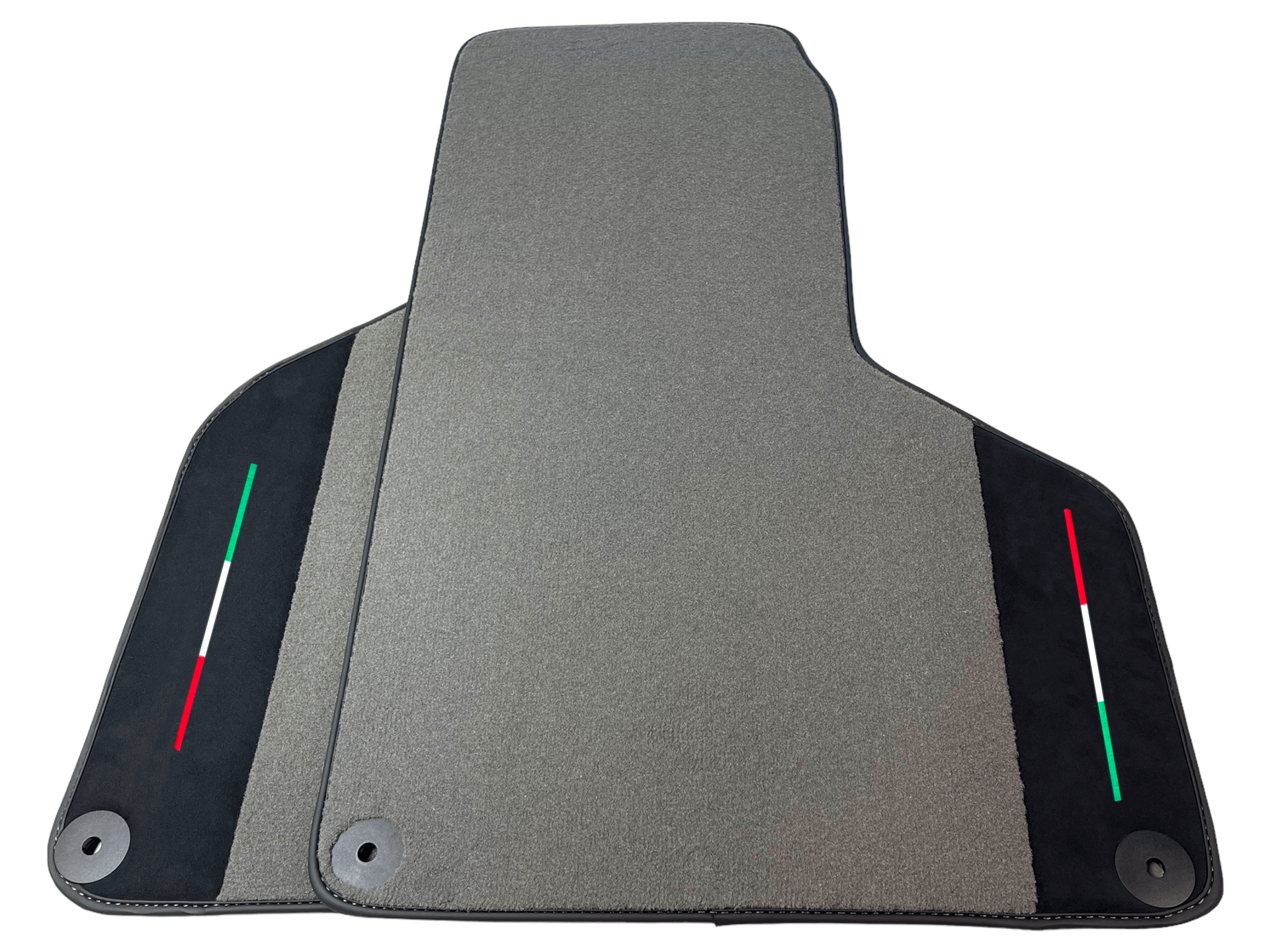 Custom Gray Floor Mats for Lamborghini Huracan with Alcantara Leather