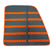 Gray Leather Floor Mats with Orange Daytona Design for Ferrari SF90 Stradale (2019-2024)