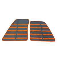 Gray Leather Floor Mats with Orange Daytona Design for Ferrari SF90 Stradale (2019-2024)