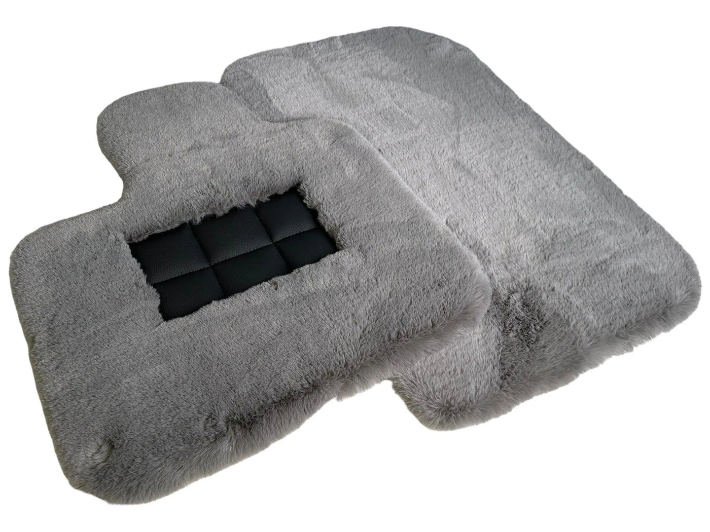 Gray Sheepskin Floor Mats For Bentley Bentayga Er56 Design Brand - AutoWin