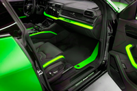 ランボルギーニ ウルス用ブラック フロアマット グリーン レザー