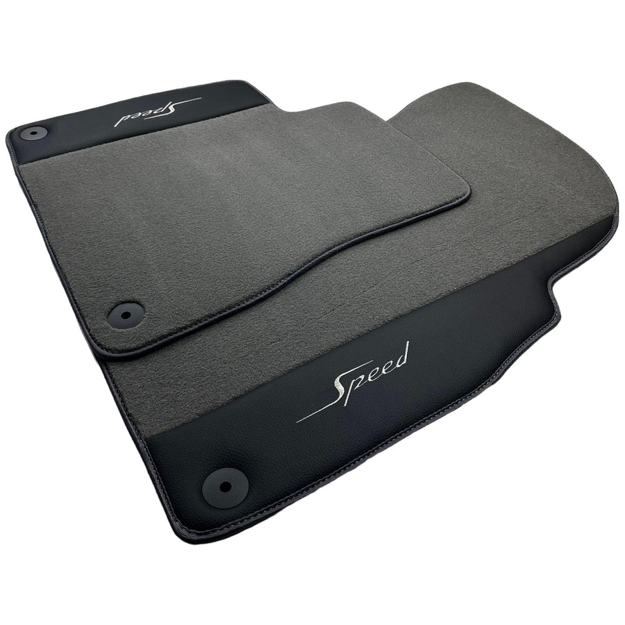Grey Floor Mats For Bentley Bentayga (2015-2023) with Leather - AutoWin