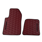 Black Floor Mats for Rolls Royce Shadow (1965-1977) | Purple Leather