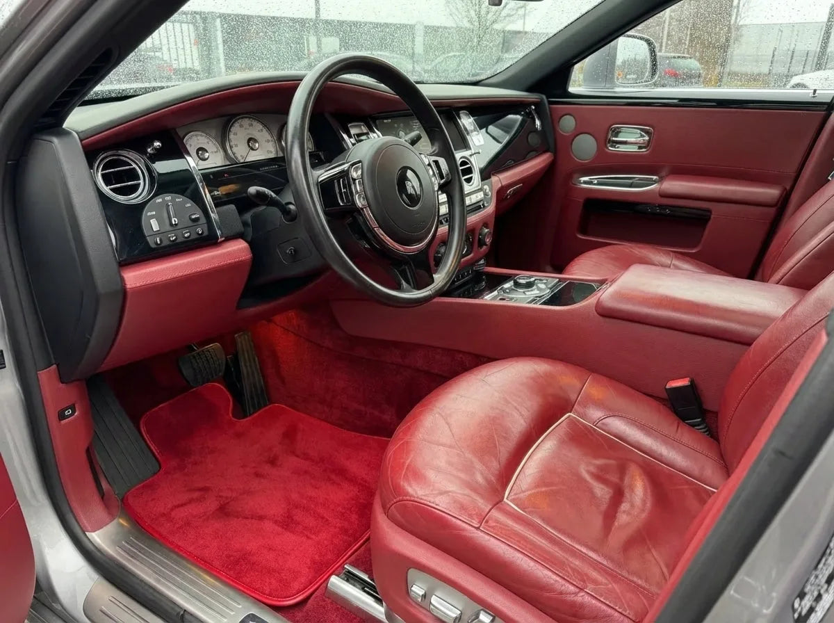 Interior look of floor mats for Rolls Royce Ghost Series II (2021-2024) Red