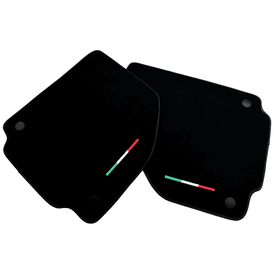 Alcantara Black Floor Mats For Ferrari 488 Pista Spider (2019-2021) Italian Edition - AutoWin