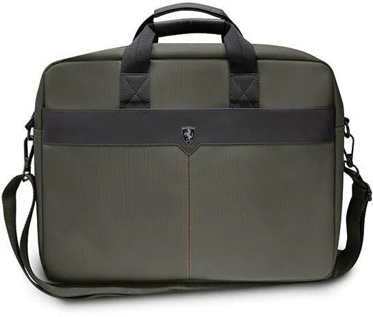 Khaki Color Ferrari Off Track Scuderia Laptop Bag 15"