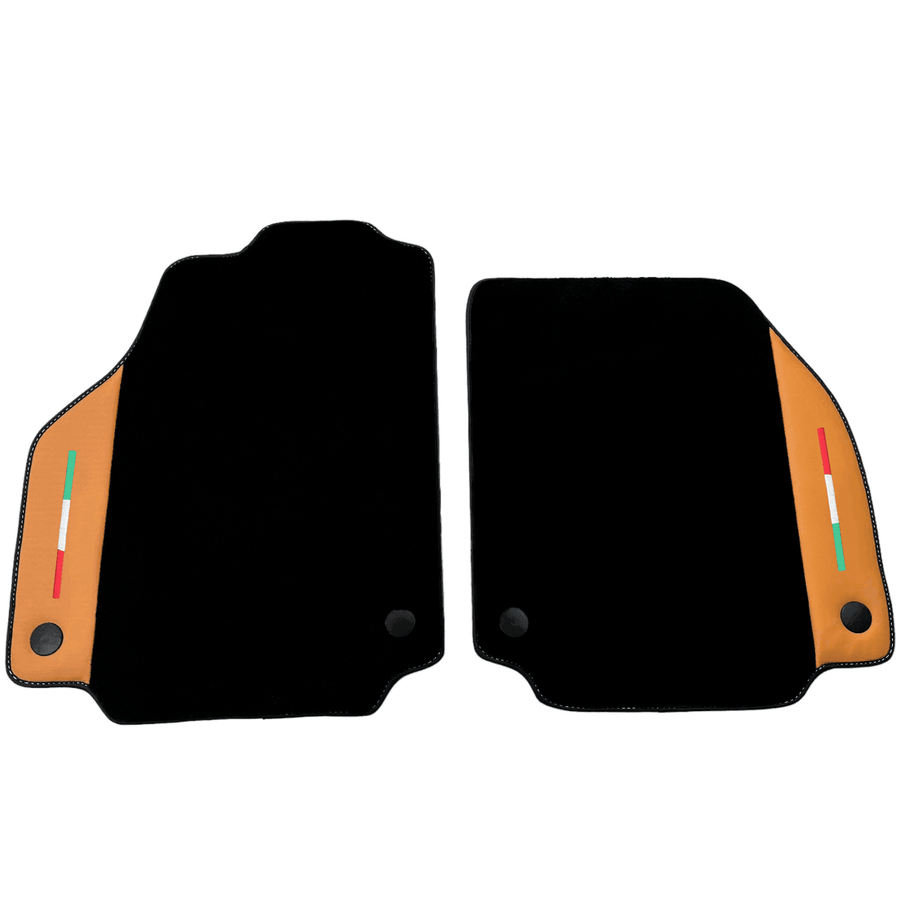 Black Floor Mats for Ferrari 458 Spider (2012-2015) with Beige Nappa Leather | Italian Edition - AutoWin