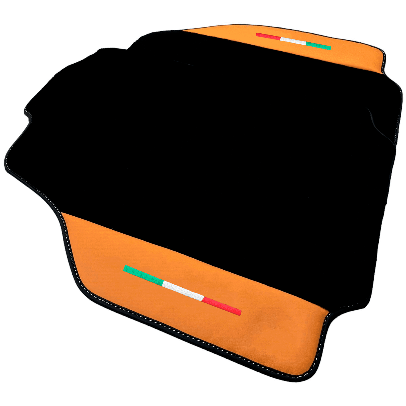 Black Floor Mats for Ferrari 458 Speciale (2012-2015) with Beige Nappa Leather | Italian Edition