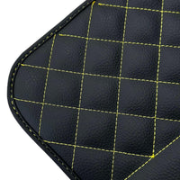 Leather Black Floor Mats for Lamborghini Gallardo Yellow Sewing | ER56 Design - AutoWin