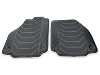 Leather Floor Mats For Ferrari 458 GT2 2012-2015 Black With Yellow Sewing