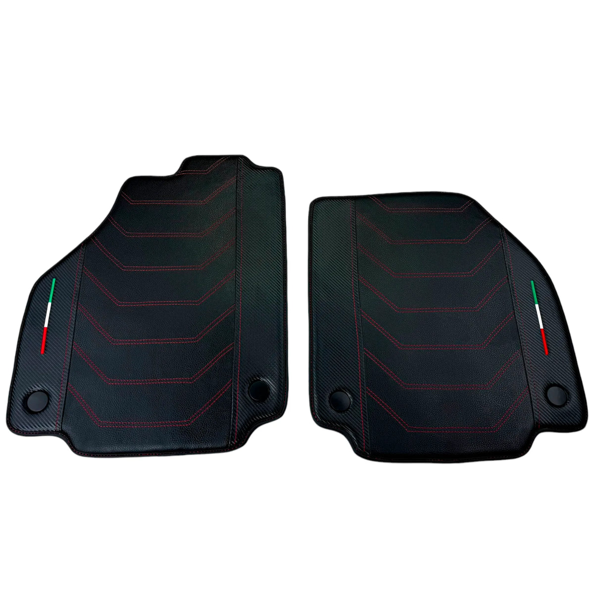 Leather Floor Mats For Ferrari 458 GT2 2012-2015 With Carbon Fiber | Italian Edition