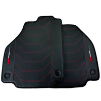 Leather Floor Mats For Ferrari 458 GT2 2012-2015 With Carbon Fiber | Italian Edition