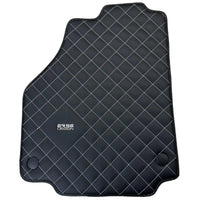 Leather Floor Mats for Ferrari 458 GT2 with White Sewing ER56 Design - AutoWin