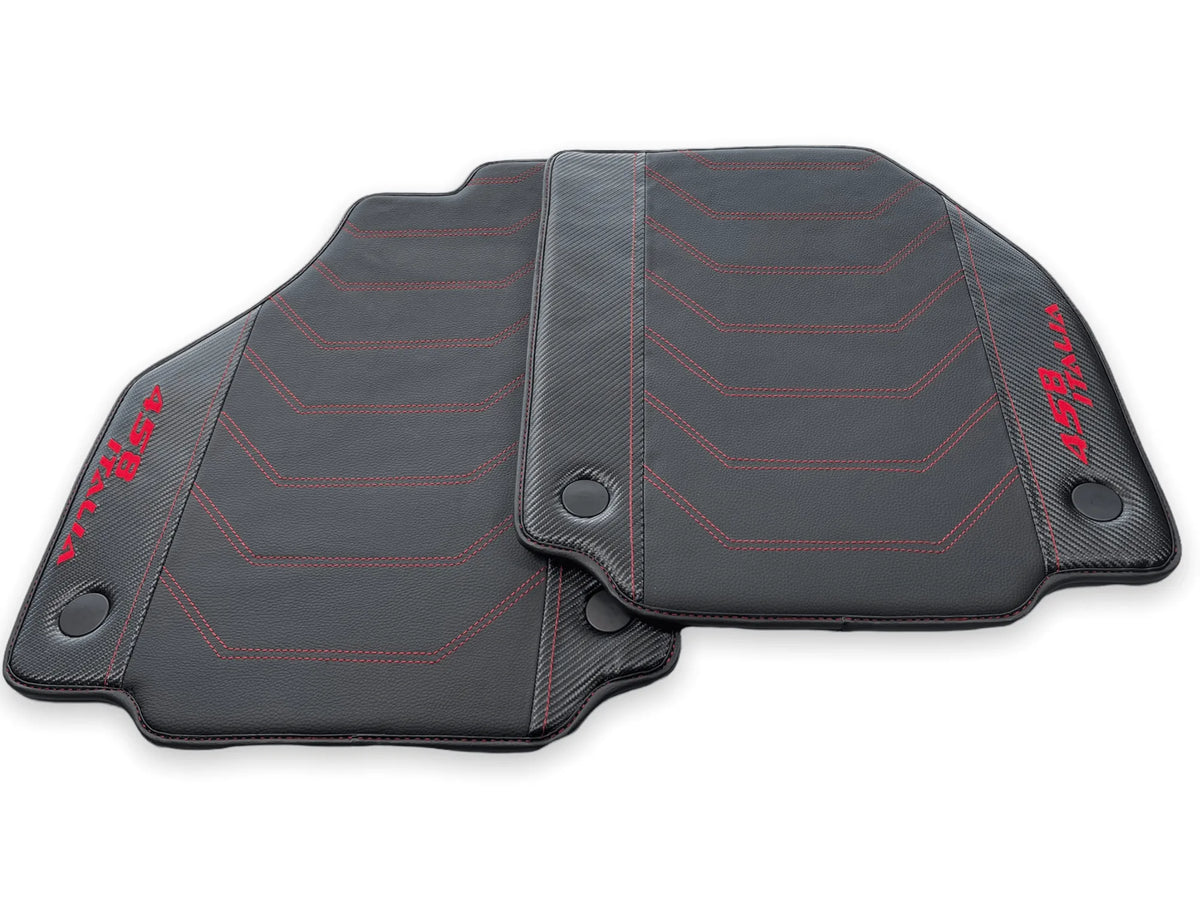 Leather Floor Mats For Ferrari 458 Italia 2009-2015 With Carbon Fiber - AutoWin