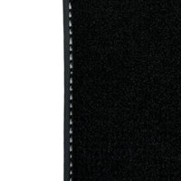 Leather Floor Mats for Ferrari 458 Italia (2009-2015) with White Sewing ER56 Design - AutoWin
