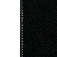 Leather Floor Mats for Ferrari 458 Italia (2009-2015) with White Sewing ER56 Design - AutoWin