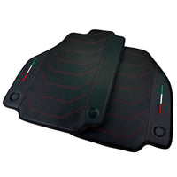 Leather Floor Mats For Ferrari 458 Spider 2012-2015 With Carbon Fiber | Italian Edition