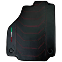 Leather Floor Mats For Ferrari 458 Spider 2012-2015 With Carbon Fiber | Italian Edition