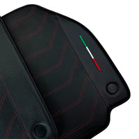 Leather Floor Mats For Ferrari 458 Spider 2012-2015 With Carbon Fiber | Italian Edition
