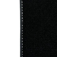 Leather Floor Mats for Ferrari 458 Spider (2012-2015) with White Sewing ER56 Design - AutoWin
