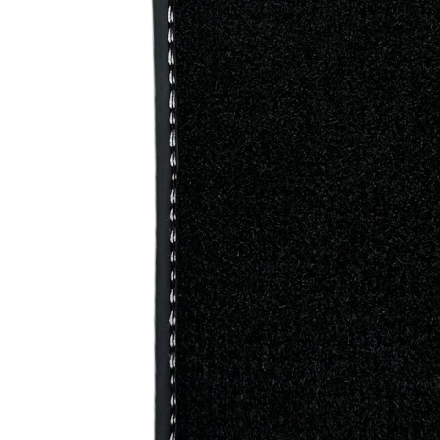 Leather Floor Mats for Ferrari 458 Spider (2012-2015) with White Sewing ER56 Design - AutoWin