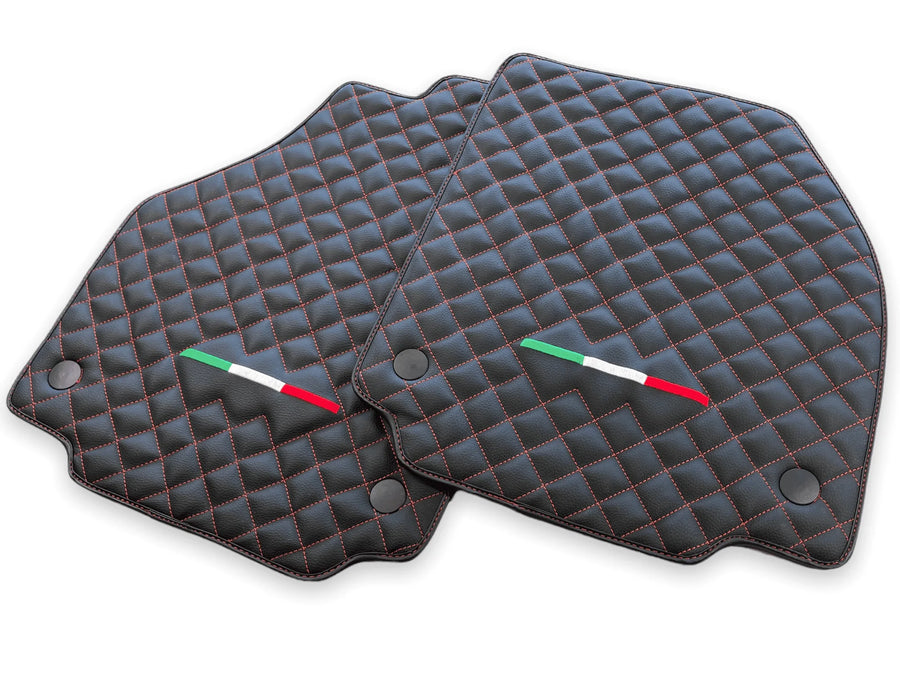 Leather Floor Mats For Ferrari F8 Spider 2019-2022 Italian Edition