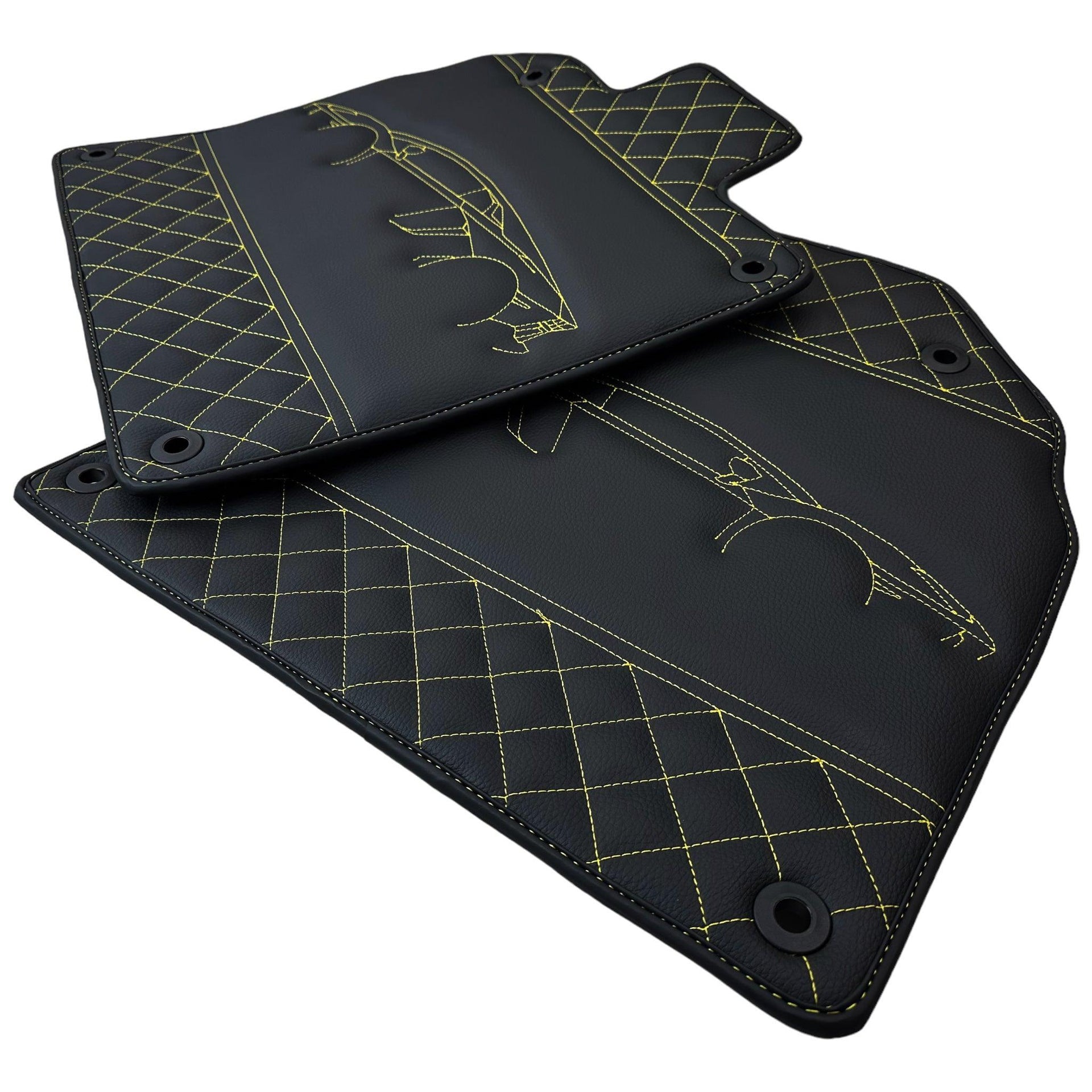 Leather Floor Mats for Lamborghini Aventador SV SVJ - AutoWin