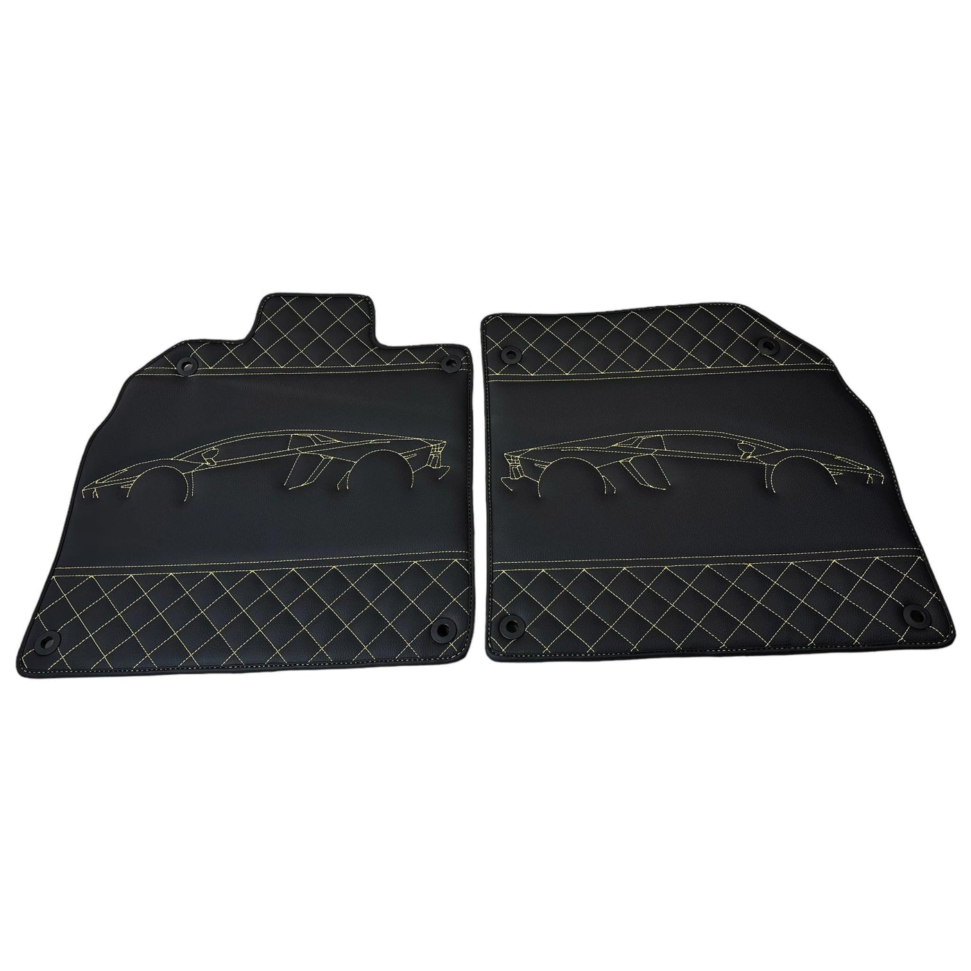 Leather Floor Mats for Lamborghini Aventador SV SVJ - AutoWin