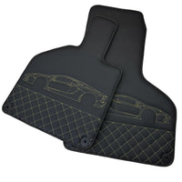 Leather Floor Mats for Lamborghini Huracan Yellow Sewing | ER56 Design - AutoWin