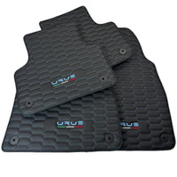 Leather Floor Mats for Lamborghini Urus with Blue Stitching - AutoWin