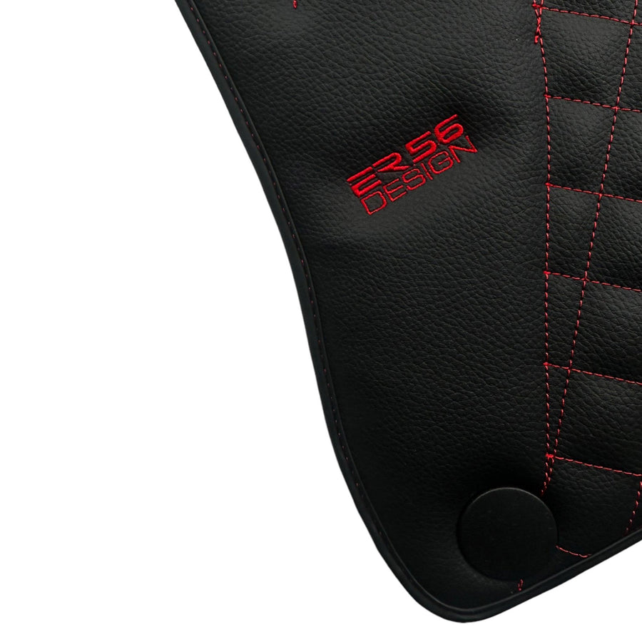 Leather Floor Mats For Mercedes Benz E-Class W213 Sedan (2016-2020) ER56 Design - AutoWin