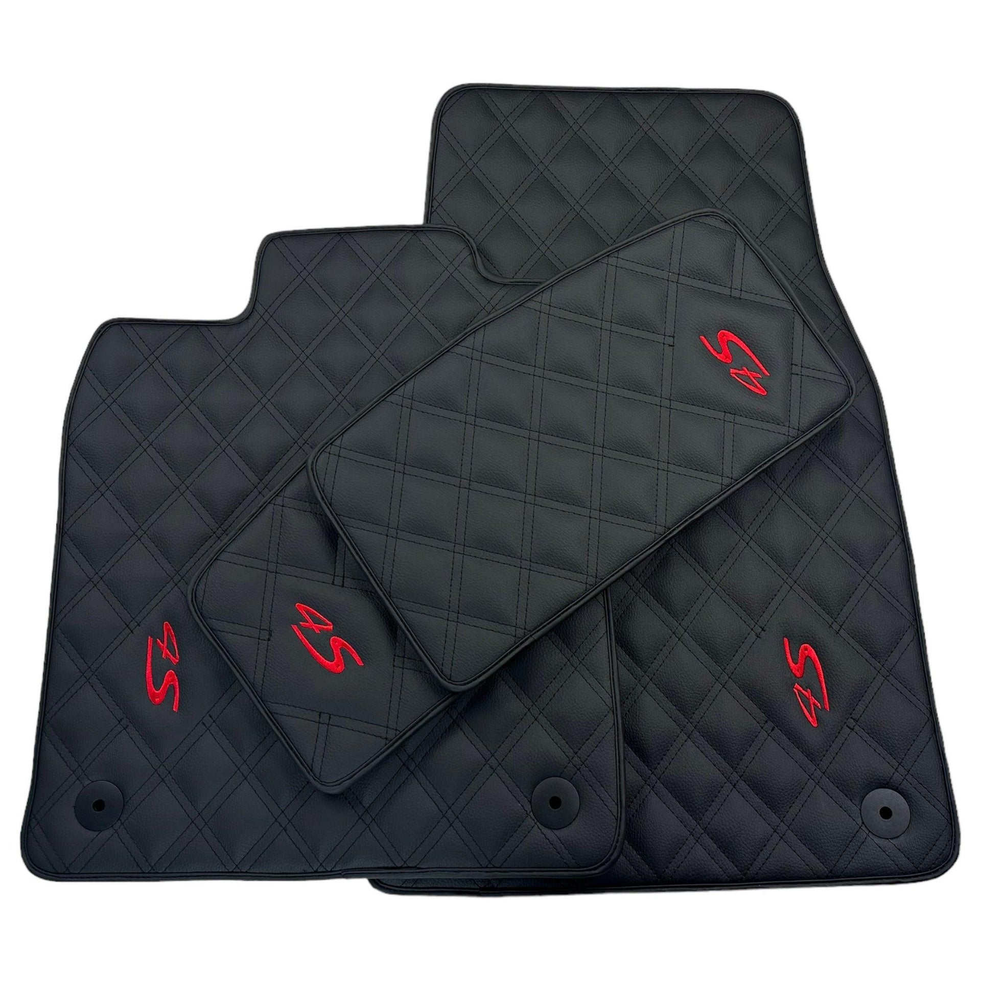 Leather Floor Mats For Porsche Taycan 4S (2019-2023) - AutoWin