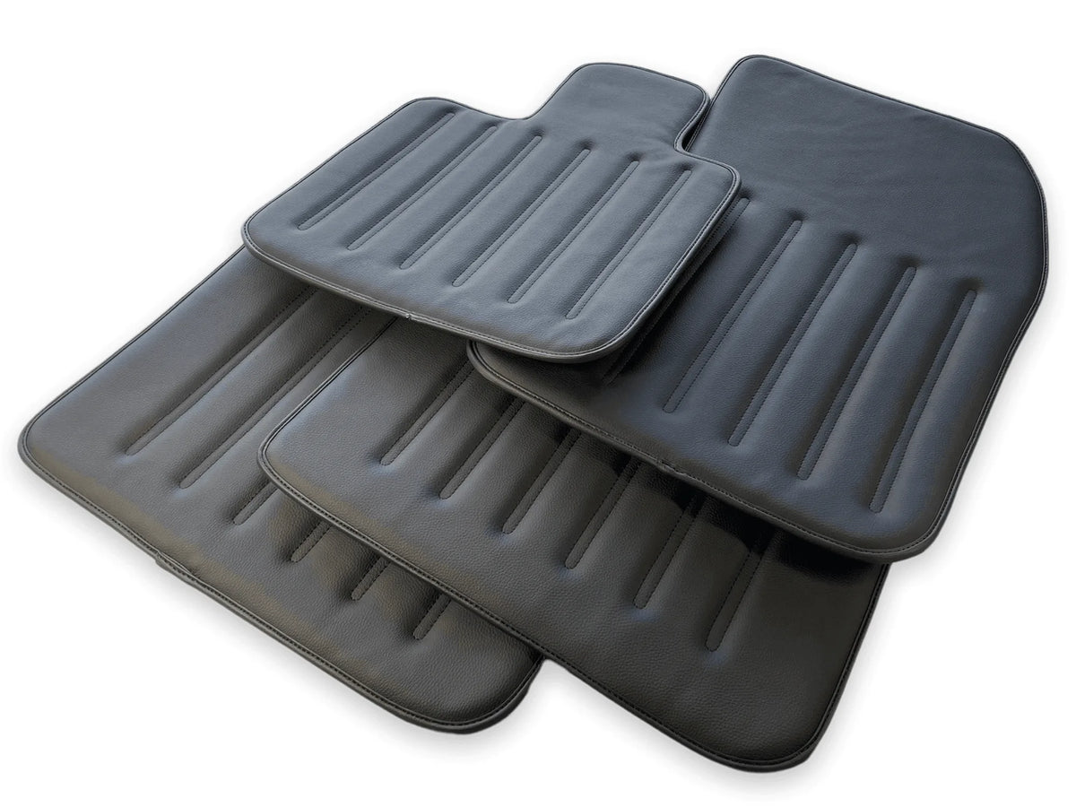Leather Floor Mats for Rolls Royce Black Badge Phantom VIII (2017-2024) Black - AutoWin