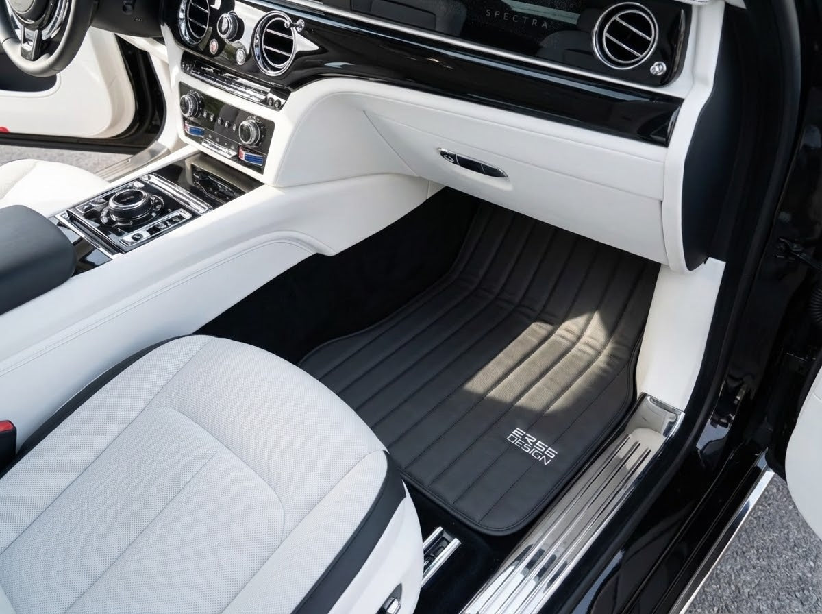 Interior look of floor mats for Leather Floor Mats For Rolls Royce Spectre (2023-2024) ER56 Design Brand