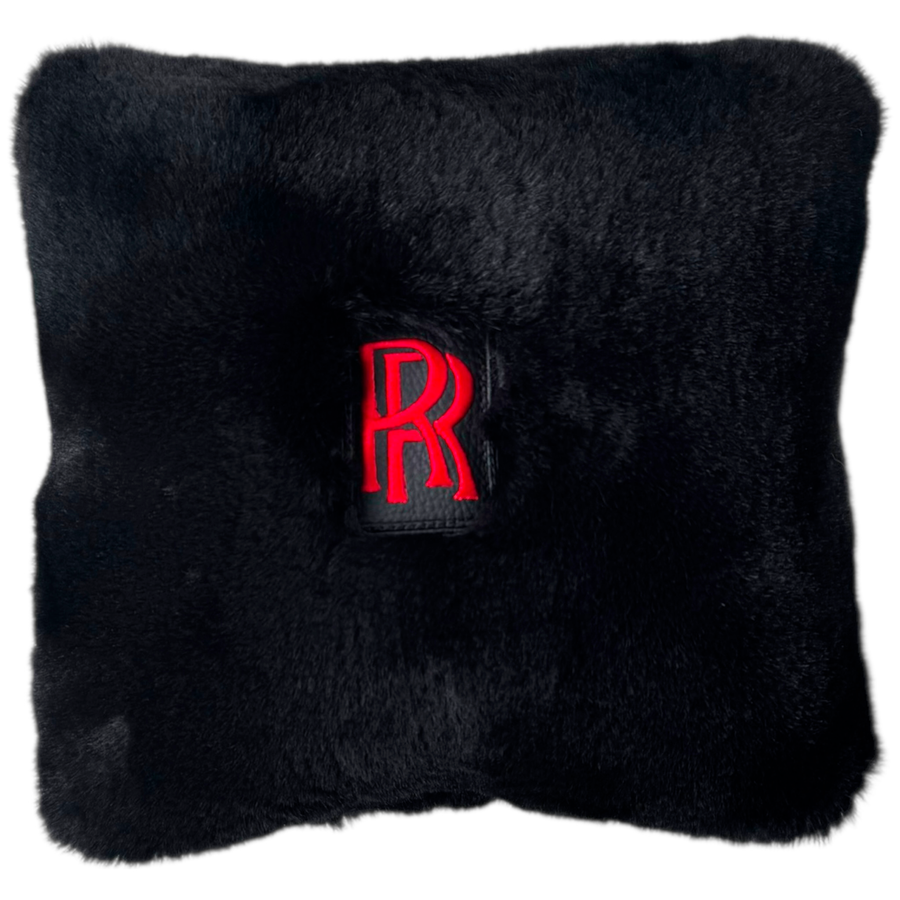 Black Sheepskin Pillows Design Set of 2 for Rolls-Royce Vehicles