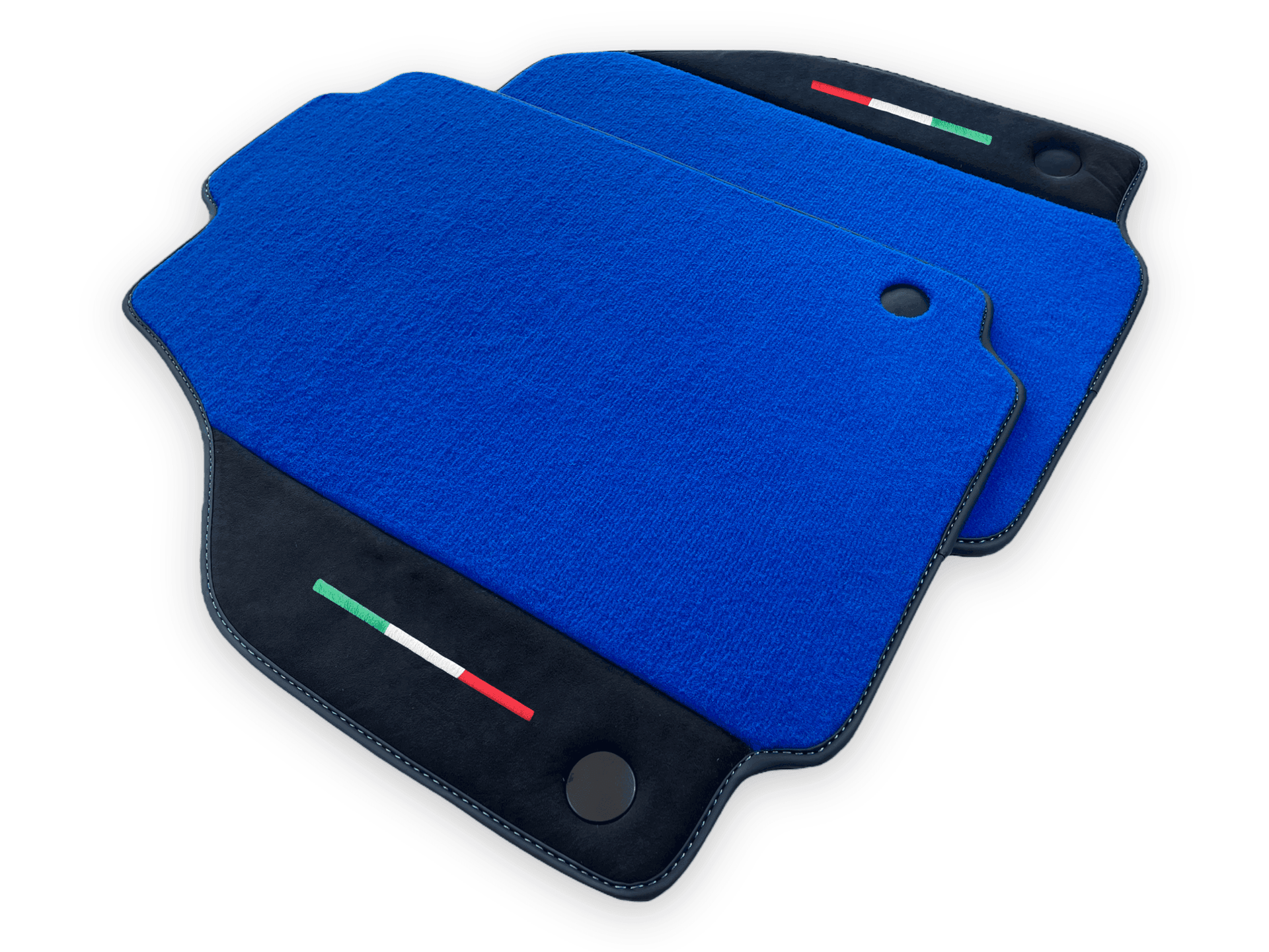 Blue Floor Mats For Ferrari 458 Italia 2009-2015 With Alcantara Leather - AutoWin