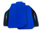 Blue Floor Mats For Ferrari 488 Pista Spider 2019-2021 With Alcantara Leather