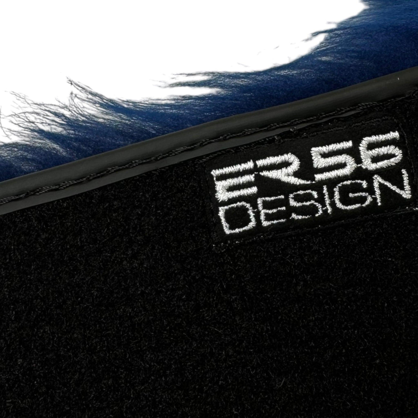 Navy Blue Sheepskin Floor Mats for Rolls Royce Cullinan RR31 (2018-2023) | ER56 Design - AutoWin
