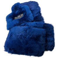 Navy Blue Sheepskin Floor Mats for Rolls Royce Spectre (2023-2024) | ER56 Design - AutoWin