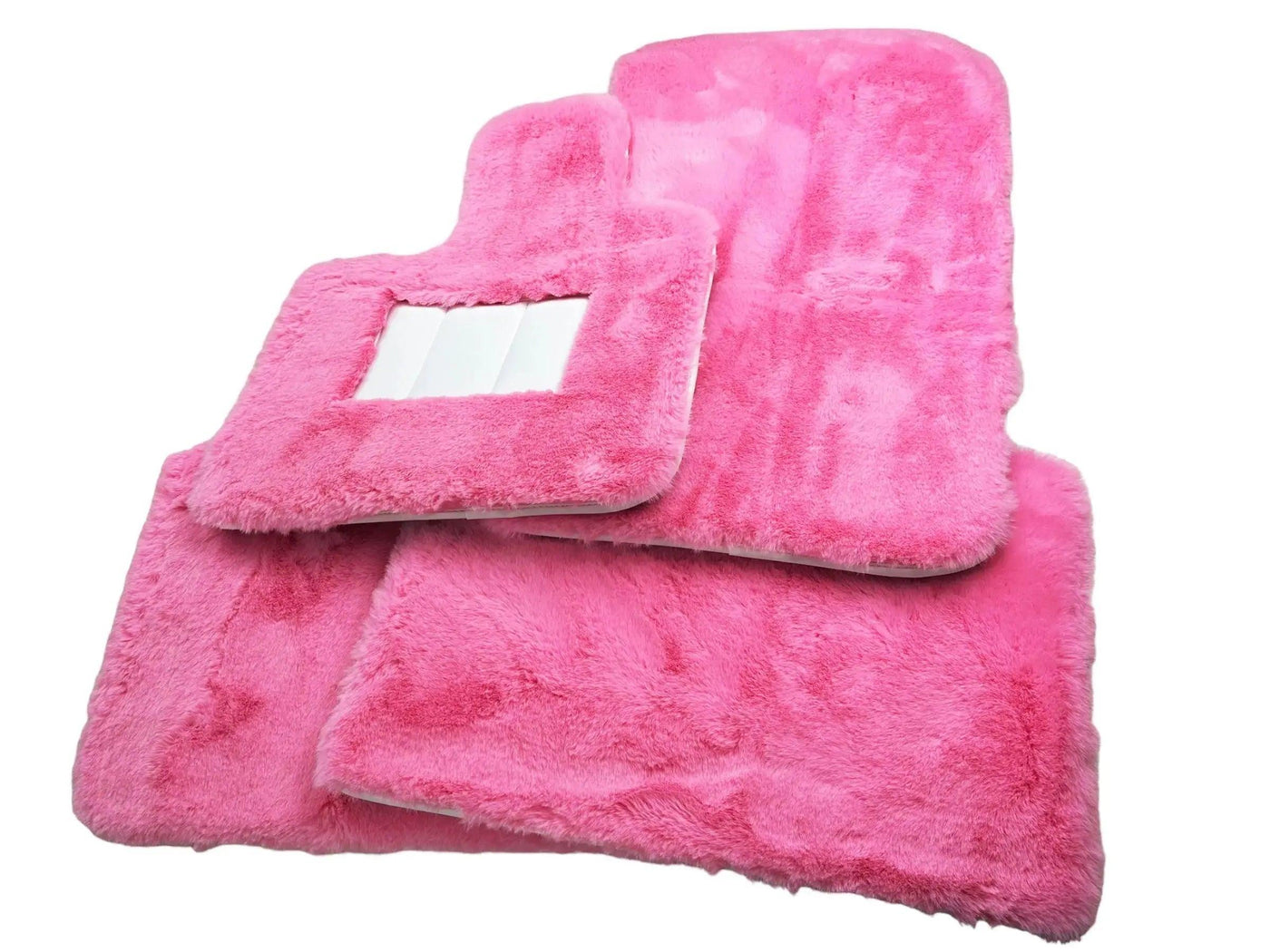 Pink Sheepskin Floor Mats For Bentley Bentayga Er56 Design Brand - AutoWin