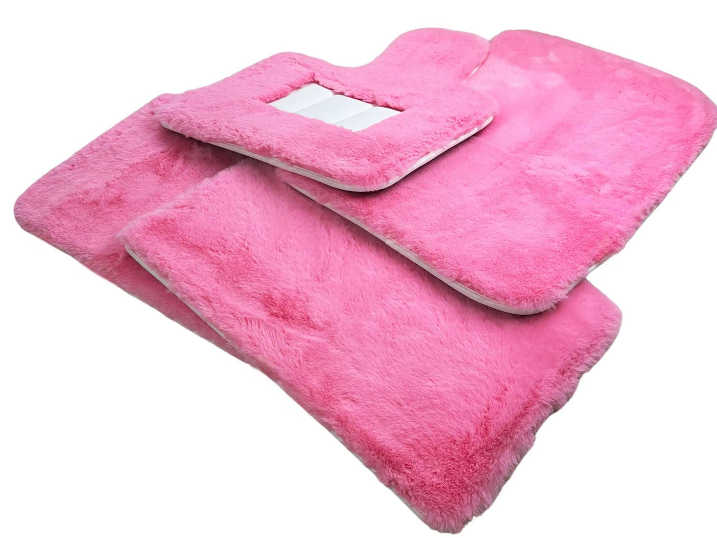 Pink Sheepskin Floor Mats For Rolls Royce Wraith 2013–2023 Er56 Design - AutoWin