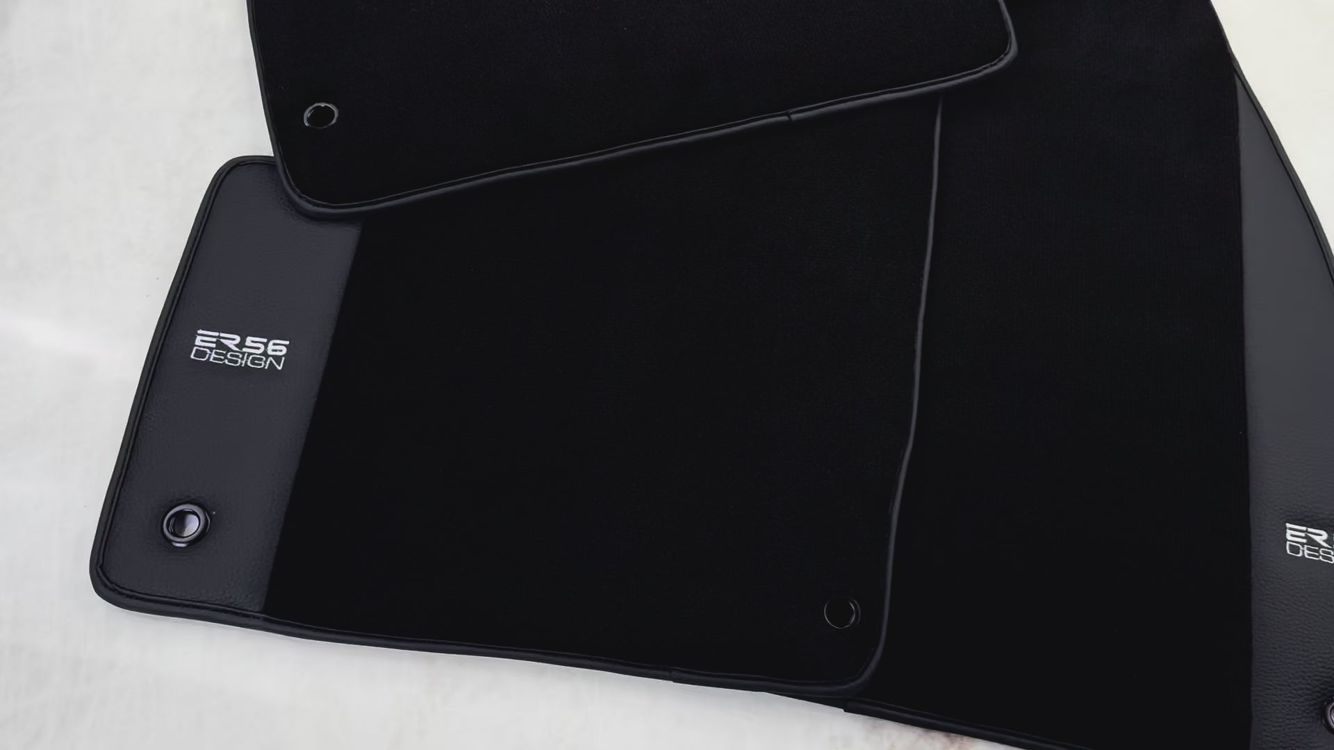 ER56 デザイン ブラック フロアマット レンジローバー イヴォーク (2011-2015) 3/5ドア レザー付き - ER56 Design