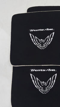 Black Floor Mats Beige Trim for Pontiac FireBird (1970-1981) Trans Am