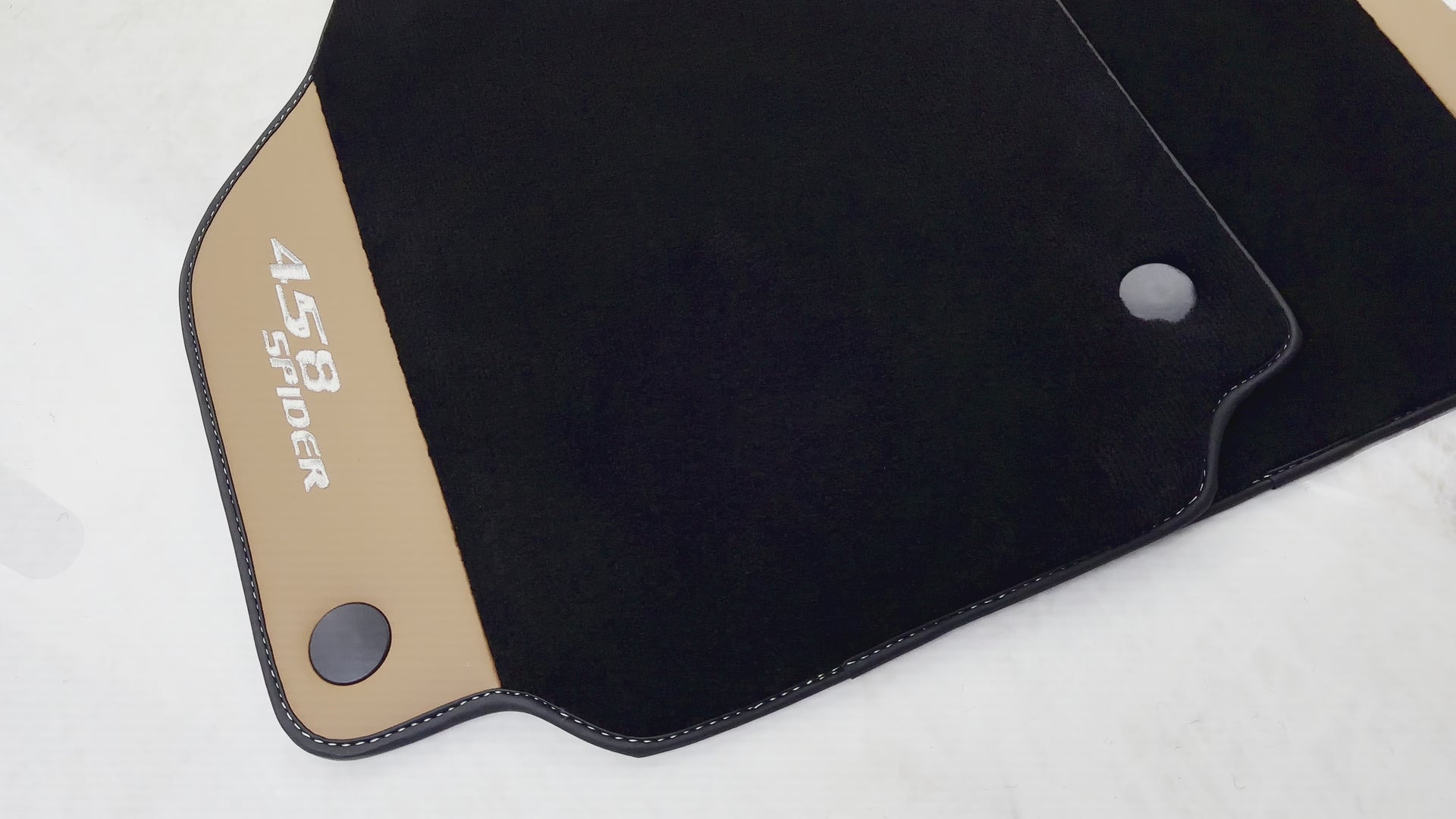 Fußmatten für Ferrari 458 Spider (2012–2015) mit Cuoio-Nappaleder - AutoWin