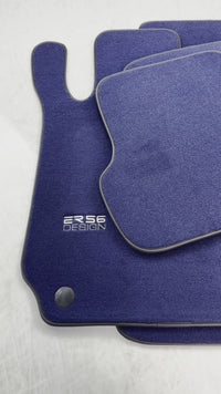 メルセデス・ベンツ Cクラス W204 (2007-2014) 用ダークブルー フロアマット
