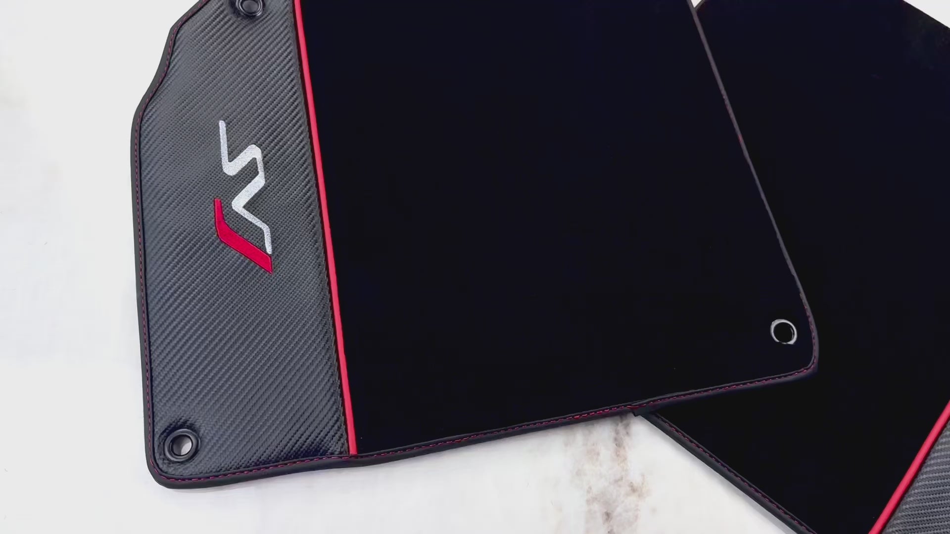 ランボルギーニ アヴェンタドール用ブルー フロアマット アルカンターラ レザー - AutoWin.EU